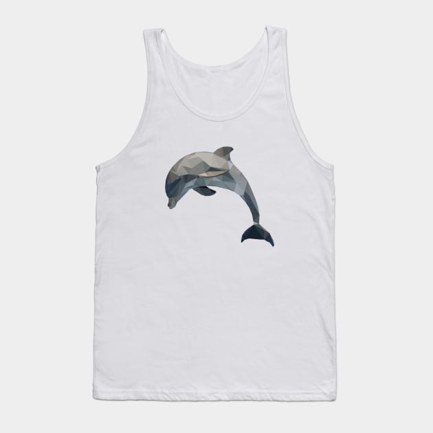 dolphin lowpoly art Tank Top by Amartwork